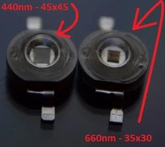 Лот: 11014405. Фото: 1. Светодиод для растений 660nm 3w... Светодиоды