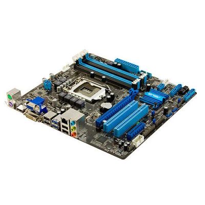 Лот: 8616075. Фото: 1. ASUS P8B75-M (LGA1155, 4xDDR3... Материнские платы
