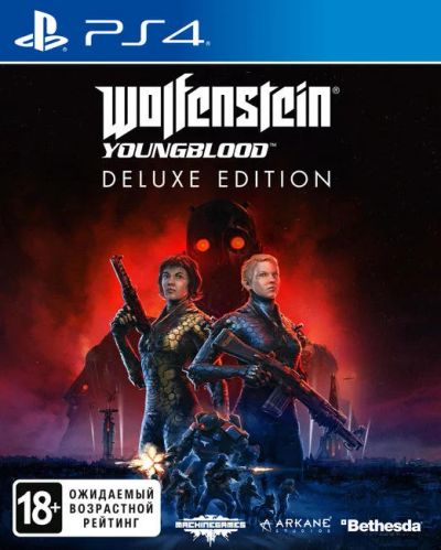 Лот: 15049105. Фото: 1. wolfenstein youngblood ps4 Русская... Игры для консолей