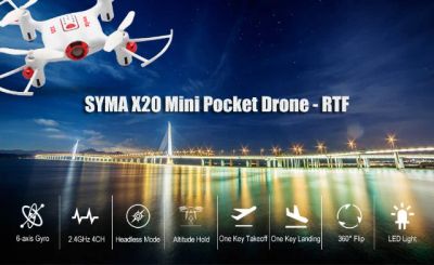 Лот: 10575813. Фото: 1. Syma X20 pocket drone квадрокоптер. Квадрокоптеры