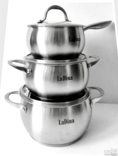 Лот: 8012935. Фото: 1. 🥘🥘🥘 Набор кухонной посуды LaDina... Кастрюли