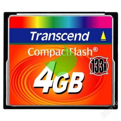 Лот: 1919758. Фото: 1. Transcend 4GB Compact Flash Card... Карты памяти
