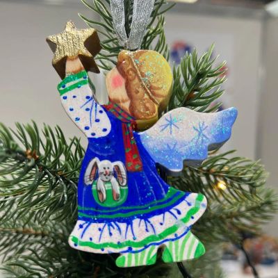 Лот: 25735065. Фото: 1. Елочная игрушка ручной работы... Гирлянды, шарики, новогодние аксессуары