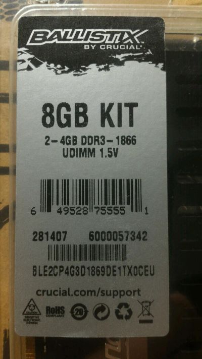 Лот: 11470147. Фото: 1. Ballistix Elite [BLE2CP4G3D1869DE1TX0CEU... Оперативная память