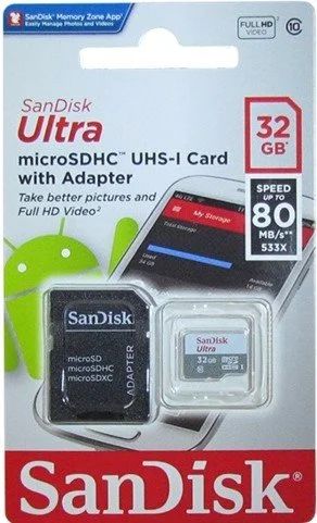 Лот: 16181266. Фото: 1. Карта памяти micro SDHC 32GB SanDisk... Карты памяти
