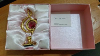 Лот: 8885884. Фото: 1. сувенир скрипичный ключ с кристаллом... Сувенирные мелочи