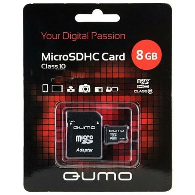 Лот: 4254932. Фото: 1. Карта памяти Qumo microSD 8Gb... Карты памяти