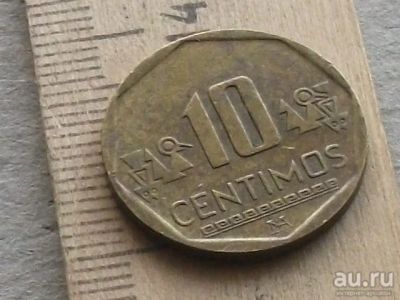 Лот: 16288662. Фото: 1. Монета 10 сентимо Перу 2007 герб. Америка