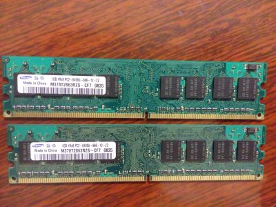Лот: 6169169. Фото: 1. samsung DDR-2 pc6400 2шт по 1... Оперативная память