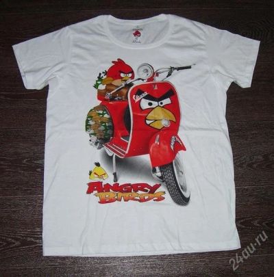 Лот: 1585940. Фото: 1. Футболка Angry Birds. Футболки, поло