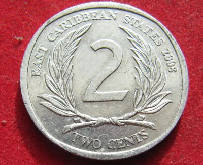 Лот: 18891746. Фото: 1. Восточные Карибы 2 цента, 2008... Остальные страны