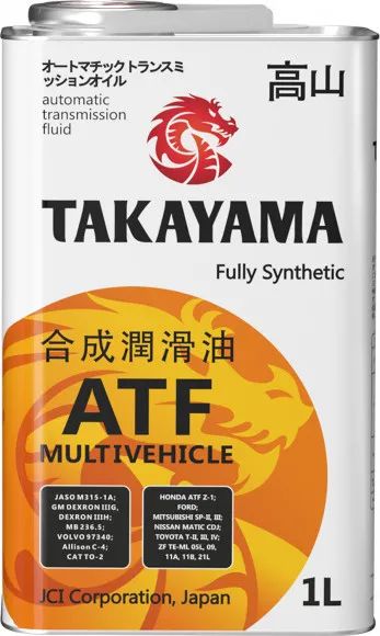 Лот: 14473828. Фото: 1. Takayama ATF Multivechicle" 4л. Масла, жидкости