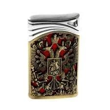 Лот: 16327595. Фото: 1. Зажигалка Газ С Двуглавым Орлом... Зажигалки, спички, пепельницы
