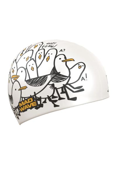 Лот: 25072186. Фото: 1. Силиконовая шапочка MadWave Seagulls... Плавание