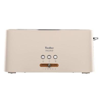 Лот: 24659103. Фото: 1. Тостер Tesler TT-140 Beige. Кухонная