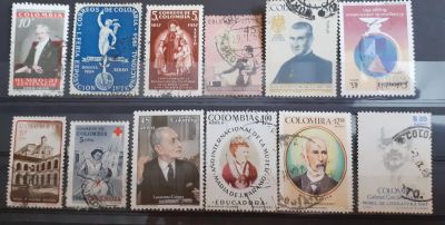 Лот: 24990525. Фото: 1. Набор марок Колумбия. -12 шт. Марки
