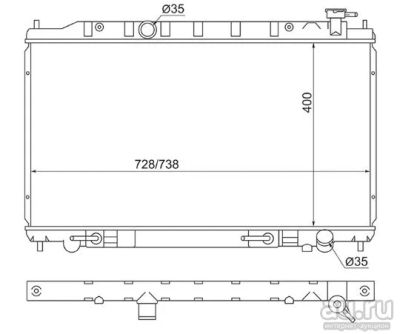 Лот: 17782046. Фото: 1. Радиатор на Nissan Teana J31... Двигатель и элементы двигателя