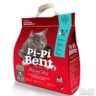 Лот: 14384245. Фото: 1. Наполнитель Pi-Pi Bent (Пи-Пи... Миски, лотки, наполнители
