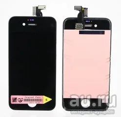 Лот: 9192819. Фото: 1. Дисплей iPhone 4S в сборе Черный... Дисплеи, дисплейные модули, тачскрины