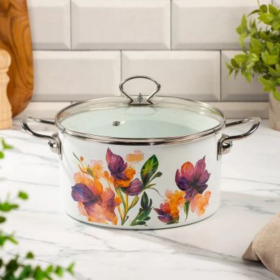Лот: 24683816. Фото: 1. Кастрюля эмалированная сталь... Кастрюли