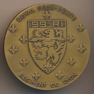 Лот: 10134732. Фото: 1. Франция Медаль 99-й пехотный полк... Юбилейные