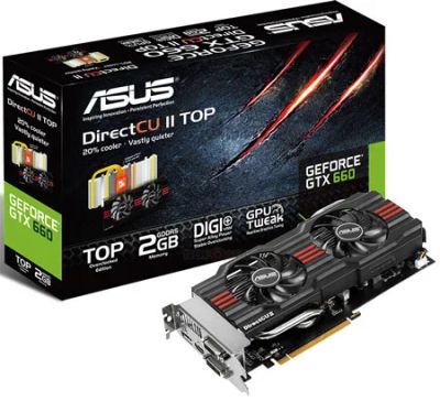 Лот: 3653801. Фото: 1. Видеокарта Asus PCI-E NV GTX660-DC2O-2GD5... Видеокарты
