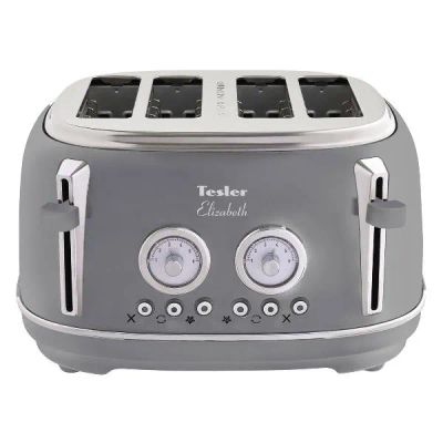 Лот: 25313145. Фото: 1. Тостер Tesler TT-445 Grey. Кухонная