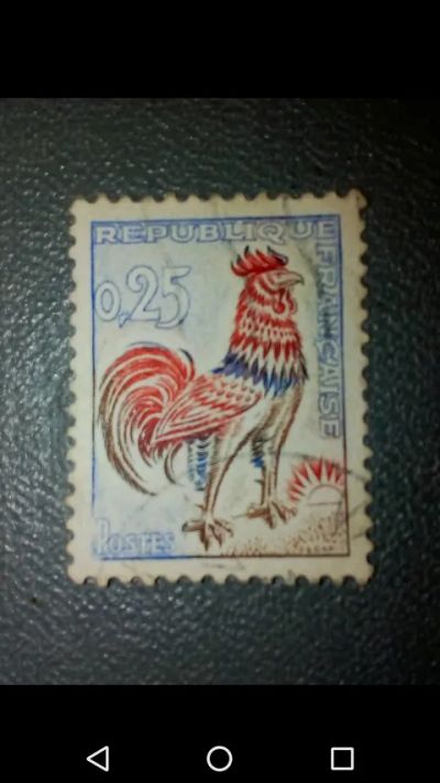 Лот: 20742793. Фото: 1. Фауна. Петух. Франция 1962 год... Марки