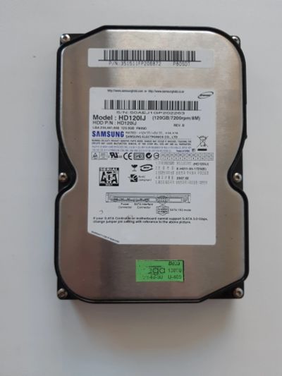 Лот: 14028925. Фото: 1. Жесткий диск 3.5 Samsung HD120IJ... Жёсткие диски
