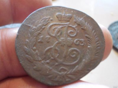 Лот: 14556029. Фото: 1. Редкие 2 копейки 1763 года, СПМ... Россия до 1917 года