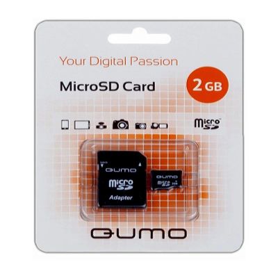Лот: 10367704. Фото: 1. Карта памяти MicroSD 2Gb Qumo... Карты памяти
