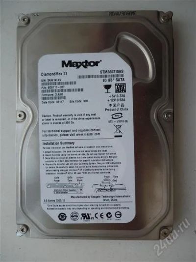 Лот: 2440390. Фото: 1. жесткий диск MAXTOR STM380215AS... Жёсткие диски (HDD)