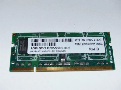 Лот: 3596756. Фото: 1. Память SoDIMM 1gb PC2-5300 CL5. Оперативная память