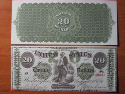 Лот: 20863363. Фото: 1. США 20 долларов 1861 года. Америка