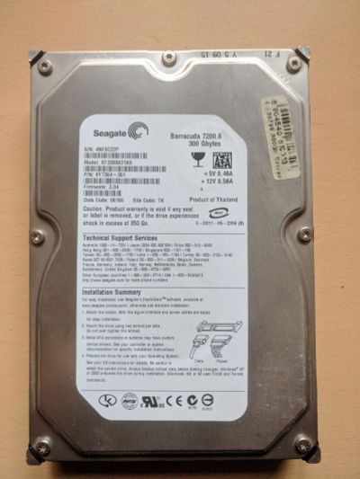 Лот: 14572095. Фото: 1. Жесткий диск HDD Seagate 300 Гб... Жёсткие диски (HDD)