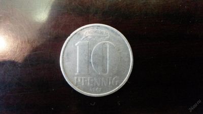 Лот: 5547999. Фото: 1. 10 пфеннигов ГДР 1967 год. Европа
