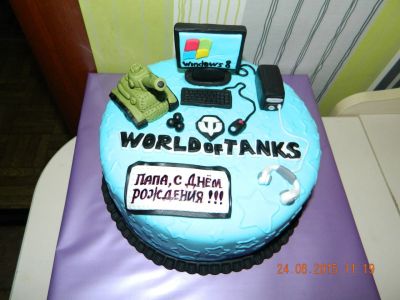 Лот: 6046638. Фото: 1. ТОРТ WORLD of TANKS 2. Торты, пирожные