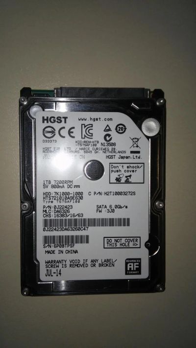 Лот: 6970686. Фото: 1. жесткий диск для ноута. Жёсткие диски (HDD)
