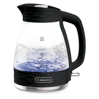 Лот: 24522470. Фото: 1. Электрический чайник Brayer BR1029BK. Чайники, кофемашины, кулеры