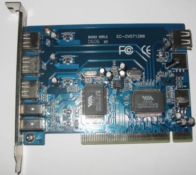 Лот: 7590753. Фото: 1. PCI контроллер VIA дополнительные... Платы расширения, контроллеры, доп. порты