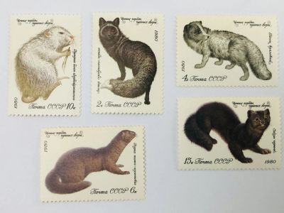 Лот: 23314644. Фото: 1. Ценные породы пушных зверей. Полная... Марки