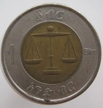 Лот: 8410283. Фото: 1. Эфиопия 1 быр 2010. Весы. Африка