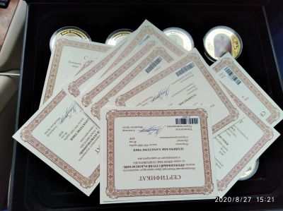 Лот: 16432669. Фото: 1. Коллекция медалей "небесные покровители... Другое (значки, медали, жетоны)