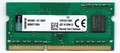 Лот: 10366654. Фото: 1. 4GB DDR3 PC3 Kingston KVR16S11S8... Оперативная память
