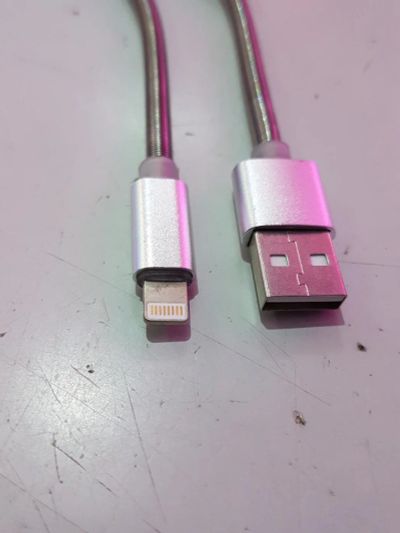 Лот: 11539073. Фото: 1. iphone кабель метал 1м. новый. Дата-кабели, переходники