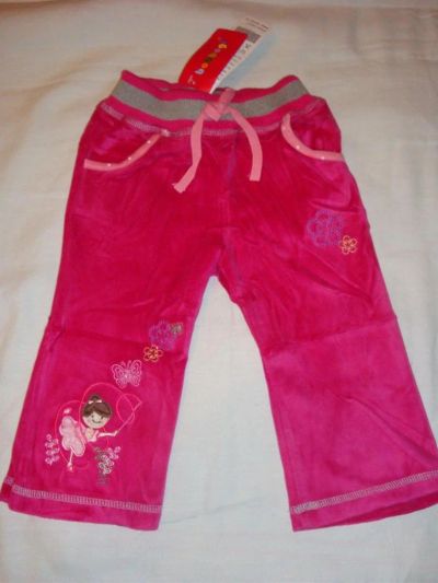 Лот: 3679154. Фото: 1. штаны велюр р. 110 НОВЫЕ розовый. Брюки, шорты, джинсы