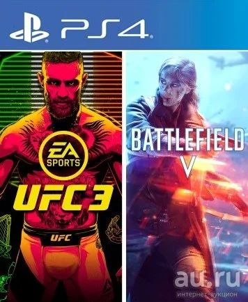 Лот: 15459373. Фото: 1. UFC 3 + Battlefield V. Игры для... Игры для консолей