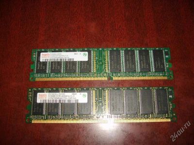 Лот: 2107254. Фото: 1. 2 планки памяти Hynix DDR1 по... Оперативная память