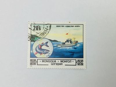 Лот: 23314240. Фото: 1. Животные и пейзажи. Рыба и лодка... Марки