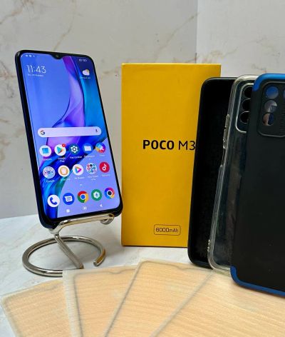 Лот: 21277230. Фото: 1. Смартфон POCO M3 4/64ГБ (51489... Смартфоны